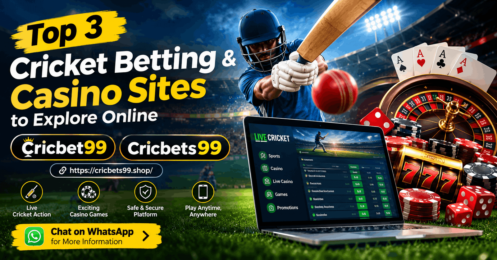 Top 3 Cricket Betting & Casino Sites to Explore Online